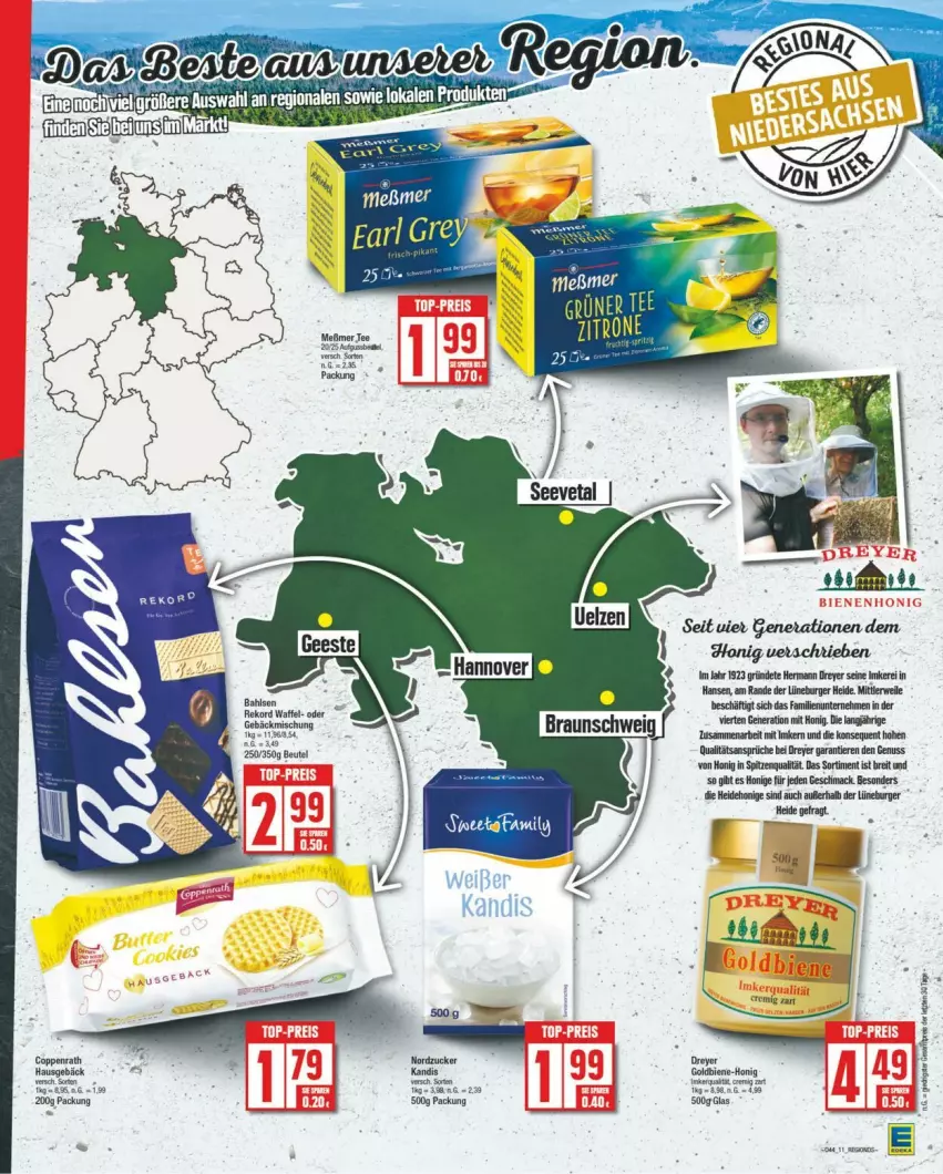 Aktueller Prospekt Edeka - Prospekte - von 28.10 bis 02.11.2024 - strona 11 - produkty: beutel, Brei, burger, coppenrath, gebäckmischung, honig, mac, Meßmer, nordzucker, nuss, rwe, tee, Ti, Tiere, zucker