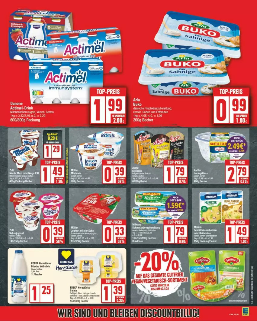 Aktueller Prospekt Edeka - Prospekte - von 28.10 bis 02.11.2024 - strona 9 - produkty: arla, Becher, beutel, Buko, discount, eis, gutfried, reis, Ti, top-preis, Vegeta