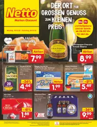 Gazetka promocyjna Netto Marken-Discount - Filial-Angebote - Gazetka - ważna od 24.12 do 24.12.2022 - strona 1 - produkty: angebot, bestpreis, bier, Biere, bohne, brut, butter, champagne, eis, fleisch, jacobs, jacobs krönung, joghur, joghurt, kaffee, lachs, leine, meggle, Mon Chéri, mönchshof, ndk, nuss, reis, Streichzart, Ti, uhr, wiener, wiener würstchen, wurst, wurst in selbstbedienung, würstchen, ZTE