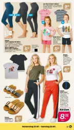 Gazetka promocyjna Netto - Woche 29 - Gazetka - ważna od 23.07 do 23.07.2022 - strona 23 - produkty: Bau, baumwolle, Cap, damen t-shirt, gin, hose, Kinder, leggings, pantolette, pantoletten, reifen, Ria, shirt, shirts, shorts, Sport, T-Shirt, Tasche, taschen, Ti, wolle