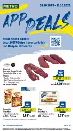 Gazetka promocyjna Metro - App Deals - Gazetka - ważna od 11.10 do 11.10.2025 - strona 1 - produkty: abholpreise, angebot, angebote, brot, coupon, eis, ilag, Käse, knäckebrot, mac, Metro, milch, Ofen, Ofenkäse, Rauch, reis, rind, rinder, rouge, rougette, rwe, steak, steaks, Ti, wasa