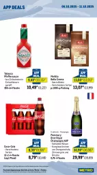 Gazetka promocyjna Metro - App Deals - Gazetka - ważna od 11.10 do 11.10.2025 - strona 2 - produkty: bella crema, bohne, brut, champagne, chili, coca-cola, cola, coupon, flasche, getränk, getränke, melitta, orange, orangen, Palette, pfeffer, sauce, Schal, Schale, tabasco, Ti, zitrone, zitronen