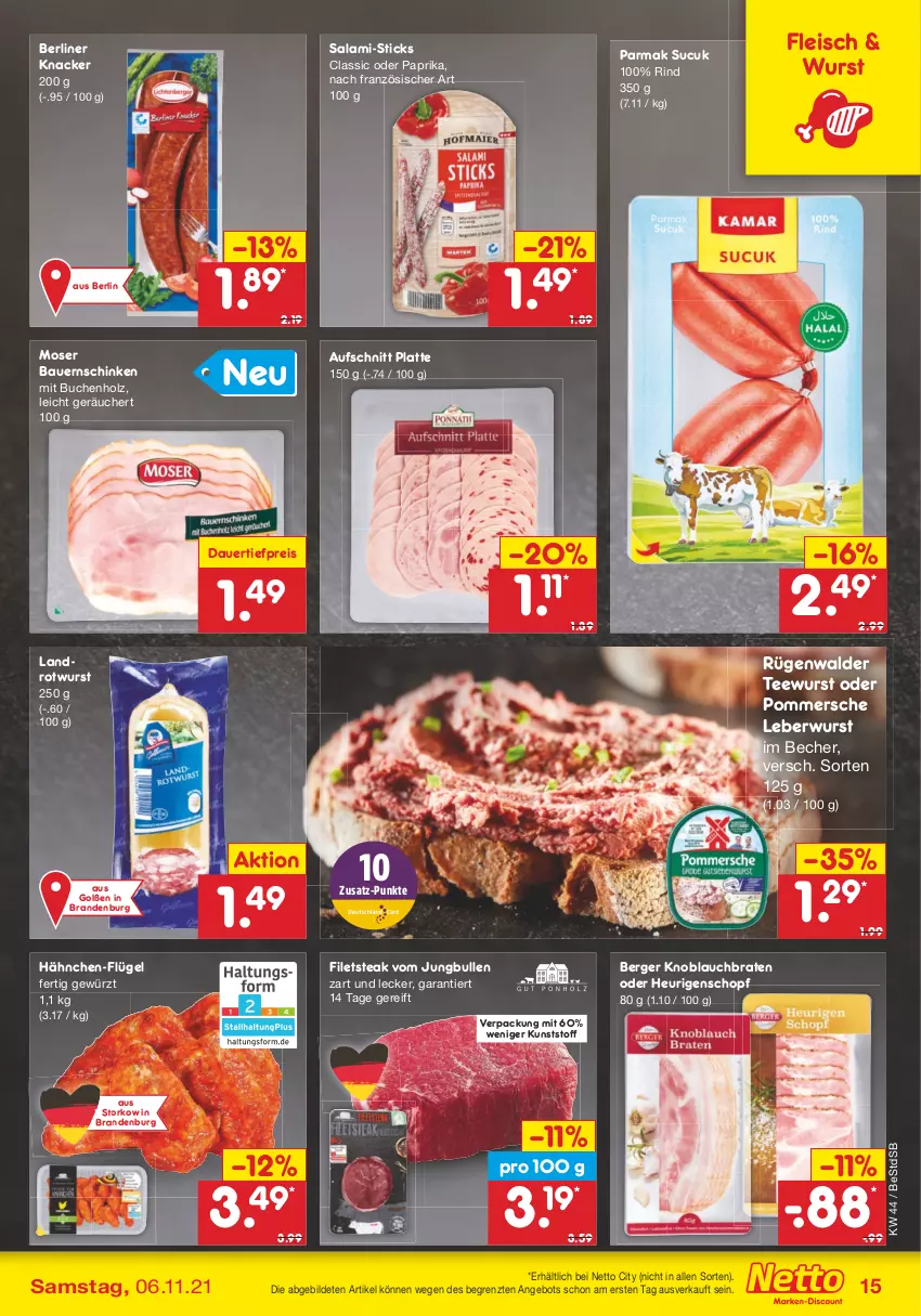 Aktueller Prospekt Netto Marken-Discount - Filial Angebote - von 01.11 bis 06.11.2021 - strona 15