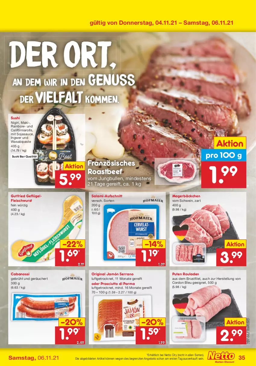 Aktueller Prospekt Netto Marken-Discount - Filial Angebote - von 01.11 bis 06.11.2021 - strona 35