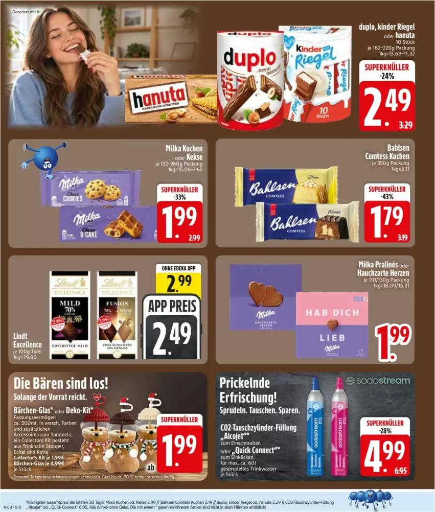 Aktueller Prospekt Edeka - Prospekte - von 05.10 bis 10.10.2026 - strona 12 - produkty: bahlsen, Brei, comtess, comtess kuchen, deka, duplo, eis, elle, hanuta, keks, kekse, Kinder, kinder riegel, kuchen, lindt, milka, reis, riegel, schrauben, Soda, sodastream, Sprudel, tee, Ti, topper, wasser, ZTE