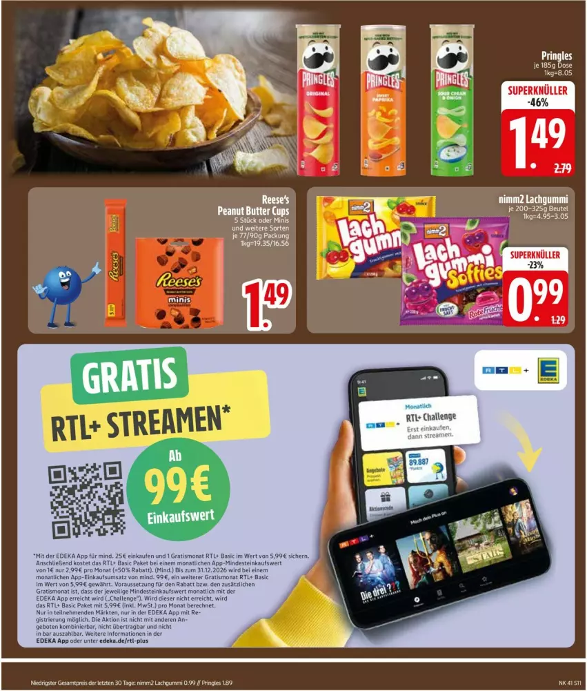 Aktueller Prospekt Edeka - Prospekte - von 05.10 bis 10.10.2026 - strona 13 - produkty: beutel, deka, eis, lachgummi, nimm2, pringles, reis, ring, Ti, ZTE