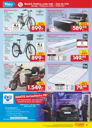 Gazetka promocyjna Netto Marken-Discount - Filial-Angebote - Gazetka - ważna od 03.09 do 03.09.2022 - strona 27 - produkty: angebot, asti, auto, bett, boxspringbett, Dreirad, E-Bike, eis, Elektro, federkern, federkernmatratze, felgen, kernmatratze, Kette, korb, latte, LG, Liege, matratze, matratzen, Matratzentopper, nexus, promax, reis, ring, rücktrittbremse, Schal, shimano, Tasche, taschen, taschenfederkern-matratze, taschenfederkernmatratze, telefon, Ti, tisch, topf, topper, uhr, ZTE