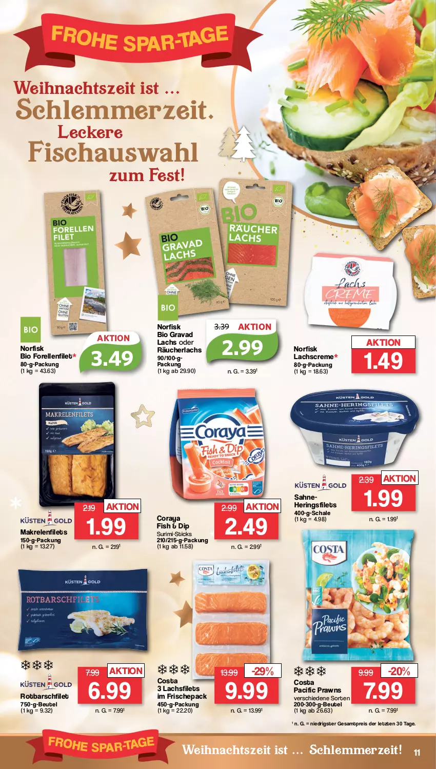 Aktueller Prospekt Famila - Prospekte - von 12.12 bis 17.12.2022 - strona 11 - produkty: beutel, bio, Cif, creme, dip, eis, elle, filet, filets, fisch, forelle, hering, Herings, heringsfilets, lachs, lachsfilet, lachsfilets, Makrele, Makrelenfilets, prawns, Räucherlachs, reis, rel, ring, Rotbarsch, rotbarschfilet, sahne, Schal, Schale, Ti, ZTE