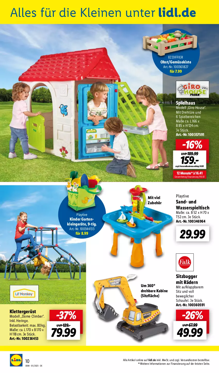 Aktueller Prospekt Lidl - Aktuelle Onlineshop-Highlights - von 01.05 bis 31.05.2023 - strona 10 - produkty: dell, Garten, hering, Kinder, leine, LG, Mode, ndk, obst, ring, Spieltisch, Ti, tisch, wasser, ZTE