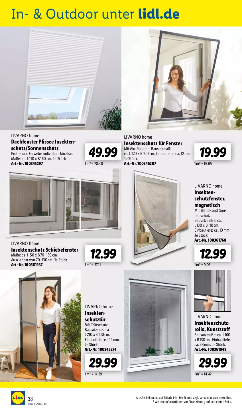 Aktueller Prospekt Lidl - Aktuelle Onlineshop-Highlights - von 01.05 bis 31.05.2023 - strona 38 - produkty: Bau, fenster, insektenschutz, Insektenschutzfenster, ndk, sekt, sonnenschutz, Ti, tisch, ZTE