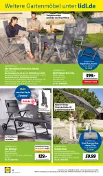 Gazetka promocyjna Lidl - Aktuelle Onlineshop-Highlights - Gazetka - ważna od 31.05 do 31.05.2023 - strona 42 - produkty: auto, dell, Garten, gartenmöbel, gartentisch, hocker, HP, latte, LG, Liege, möbel, Mode, ndk, rückenlehne, schirmständer, sonnenschirm, Ti, Tiere, tisch, tischplatte, uv-schutz, ZTE