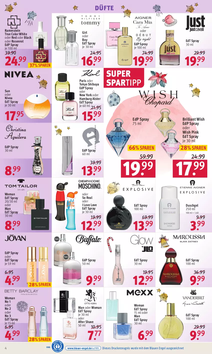 Aktueller Prospekt Rossmann - Prospekte - von 20.12 bis 24.12.2021 - strona 4 - produkty: after shave, auer, drucker, duschgel, edp spray, edt spray, Engel, kerze, lack, nivea, rosen, spartipp, Ti, Yo