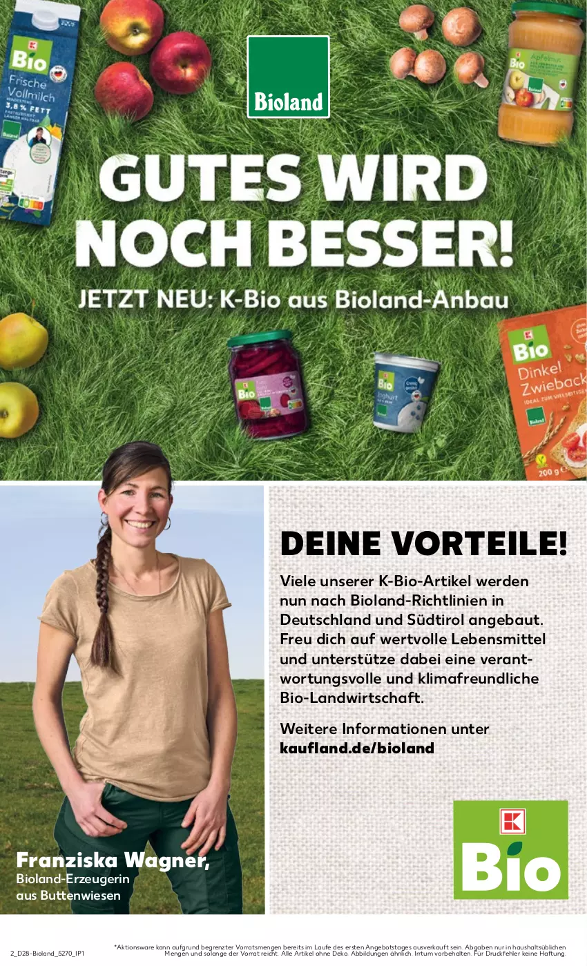 Aktueller Prospekt Kaufland - Prospekt - von 13.07 bis 19.07.2023 - strona 14 - produkty: angebot, Bau, bio, bioland, erde, lebensmittel, Ti, wagner, ZTE