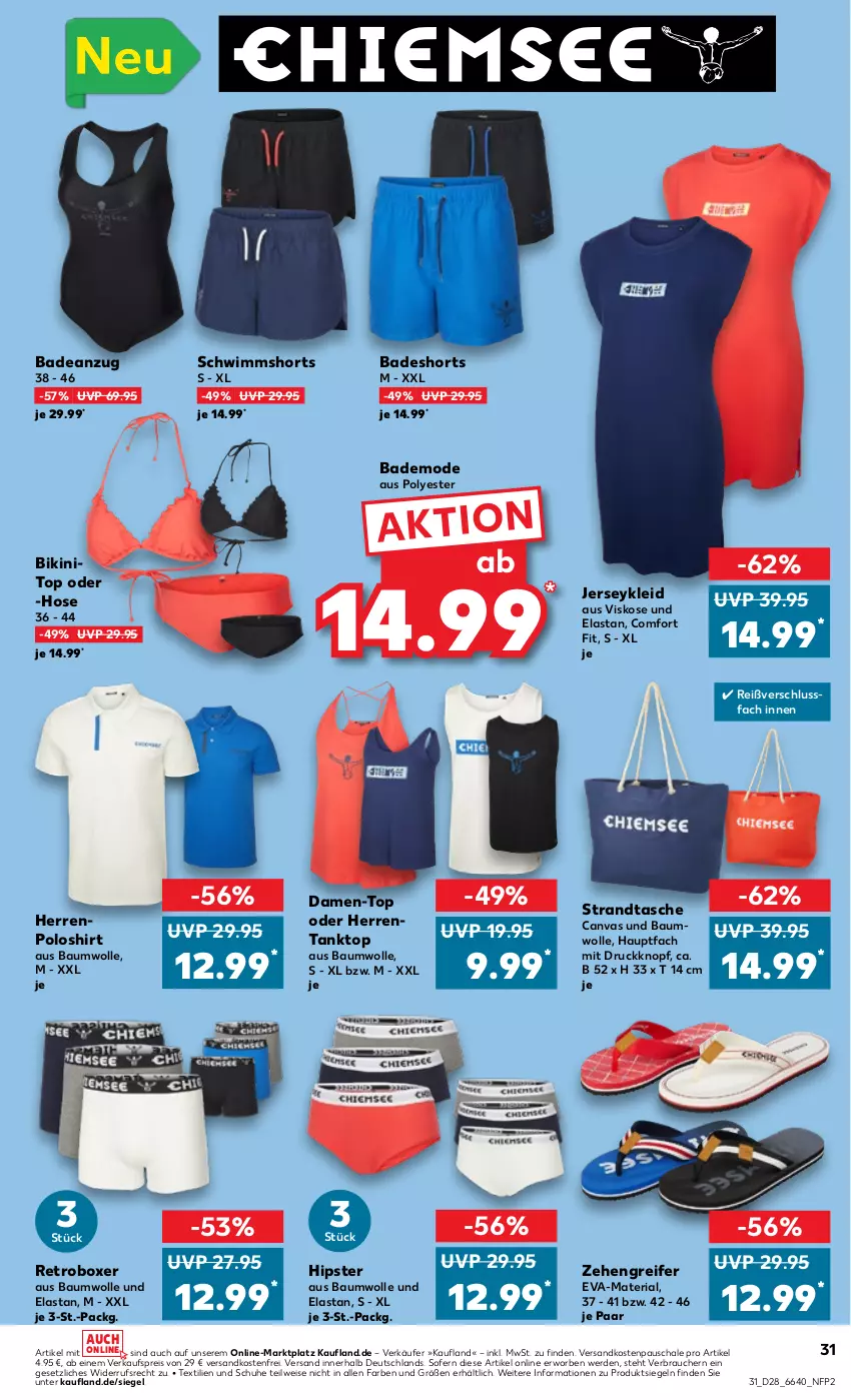 Aktueller Prospekt Kaufland - Prospekt - von 13.07 bis 19.07.2023 - strona 33 - produkty: Anzug, Bad, badeanzug, badeshorts, Bau, baumwolle, bikini, damen-top, eis, erde, hose, kleid, Mode, ndk, poloshirt, Rauch, reis, Ria, Schal, Schale, schuhe, shirt, shorts, strandtasche, tanktop, Tasche, Ti, versandkostenfrei, wolle