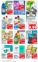 Gazetka promocyjna Kaufland - Prospekt - Gazetka - ważna od 19.07 do 19.07.2023 - strona 29 - produkty: ajax, allzweckreiniger, angebot, angebote, ariel, auer, bio, Brei, Clin, colorwaschmittel, danklorix, eis, ente, fairy, feuchttücher, filet, fleckentferner, fleisch, frucht, geschirr, geschirrspülmittel, gin, hipp, hühner, Hühnerfilet, hundenahrung, mac, nerf, oxi action, pampers, papier, Pods, reiniger, snack, spülmittel, Ti, toilettenpapier, tücher, vanish, vanish oxi action, waschmittel, wc-reiniger, weck