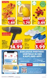 Gazetka promocyjna Kaufland - Prospekt - Gazetka - ważna od 19.07 do 19.07.2023 - strona 7 - produkty: angebot, angebote, Bad, eis, elle, haartrockner, honig, honigmelone, Kinder, kirsch, kirsche, kirschen, melone, pfirsich, pfirsiche, Philips, plattpfirsiche, Ria, schuhe, Ti, Trockner