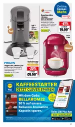 Gazetka promocyjna Lidl - Kaffee Magazin - Gazetka - ważna od 15.10 do 15.10.2022 - strona 17 - produkty: angebot, auto, coupon, getränk, getränke, gin, Gläser, kaffee, Kapselmaschine, mac, sim, tasse, tassimo, Ti, tisch, wasser, wassertank, ZTE