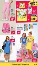 Gazetka promocyjna Netto - Woche 20 - Gazetka - ważna od 18.05 do 18.05.2024 - strona 25 - produkty: Bad, Bau, baumwolle, bett, bettwäsche, hose, kleid, pantolette, pantoletten, Pyjama, Ria, shirt, sneaker, sneakersocken, socken, Sweathose, Sweatkleid, Tasche, taschen, Ti, wolle