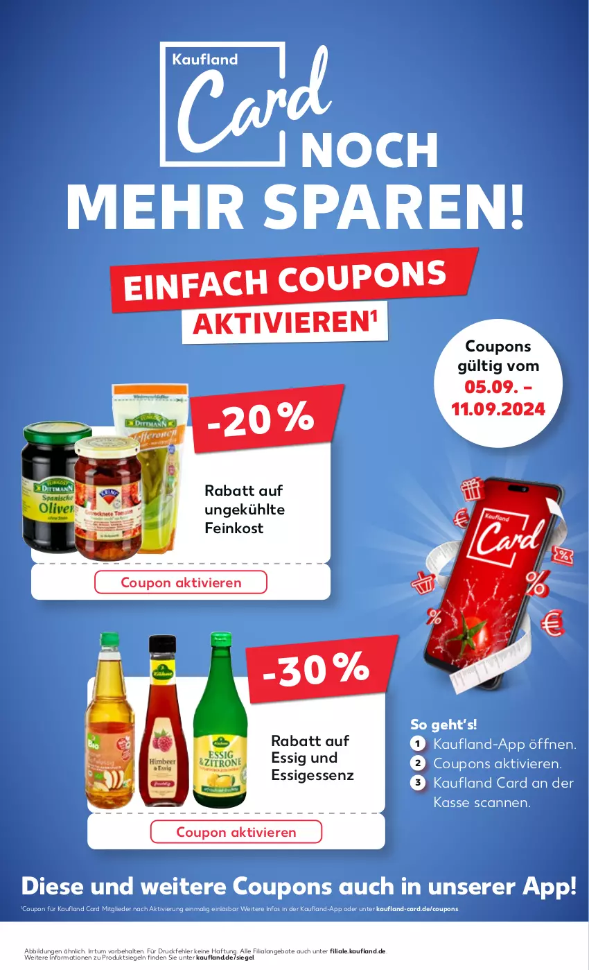 Aktueller Prospekt Kaufland - Prospekt - von 05.09 bis 11.09.2024 - strona 49 - produkty: angebot, angebote, coupon, coupons, essig, feinkost, Ti