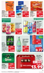 Gazetka promocyjna Kaufland - Prospekt - Gazetka - ważna od 11.09 do 11.09.2024 - strona 31 - produkty: alkohol, almdudler, Alwa, angebot, angebote, apfel, beck's, bier, cola, eis, elle, flakes, frucht, getränk, getränke, gösser, karlsberg, karlsberg mixery, kräuter, kräutern, limo, limonade, lindt, lorenz, mango, meersalz, mineralwasser, Mixer, mixery, natur, Paula, paulaner, pfirsich, pils, radler, reis, saltletts, salz, schoko, schokolade, snack, snacks, Ti, wasser, ZTE