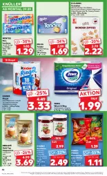 Gazetka promocyjna Kaufland - Prospekt - Gazetka - ważna od 11.09 do 11.09.2024 - strona 46 - produkty: angebot, beutel, bio, bonbons, Cap, cappuccino, cerealien, chips, cin, creme, flakes, gin, Kinder, kinder riegel, konfitüre, konfitüre extra, küche, Küchen, mandel, mentos, milch, milka, natur, Nescafé, nescafé gold, papier, riegel, schoko, schokolade, tender, Ti, vollmilch, zewa, ZTE