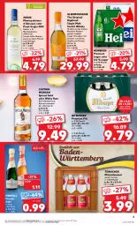 Gazetka promocyjna Kaufland - Prospekt - Gazetka - ważna od 11.09 do 11.09.2024 - strona 5 - produkty: aktionspreis, Alwa, angebot, angebote, Bad, beere, beeren, bitburger, bourbon, burger, Cap, captain morgan, citrus, eis, fleisch, Geflügel, getränk, gin, heineken, henkel, henkell, mineralwasser, monte, Montepulciano, pfirsich, pils, Pinot, pinot grigio, premium pils, reis, rum, scotch, scotch whisky, sekt, single malt, Ti, vanille, wasser, wein, whisky, white rum, zonin, ZTE