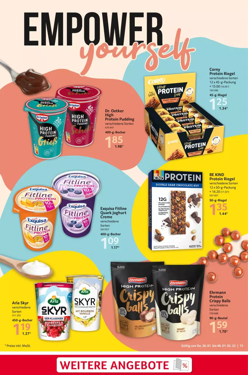 Aktueller Prospekt Selgros - Food - von 26.01 bis 01.02.2023 - strona 13 - produkty: Becher, bourbon, cola, creme, Dr. Oetker, ehrmann, eis, pudding, reis, riegel, Yo