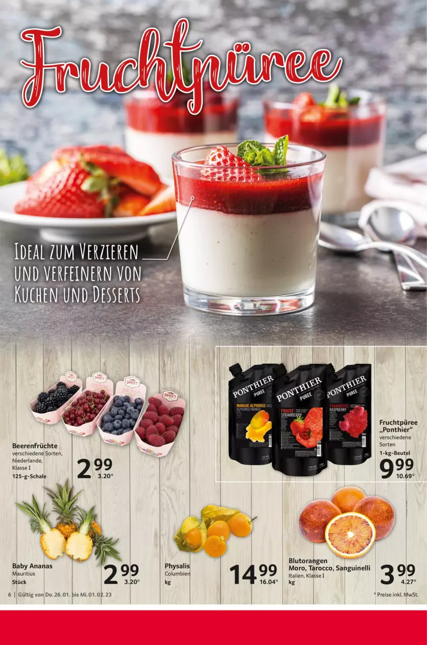 Aktueller Prospekt Selgros - Food - von 26.01 bis 01.02.2023 - strona 6 - produkty: ananas, beere, beeren, eis, frucht, früchte, Physalis, püree, reis, Schal, Schale, Ti