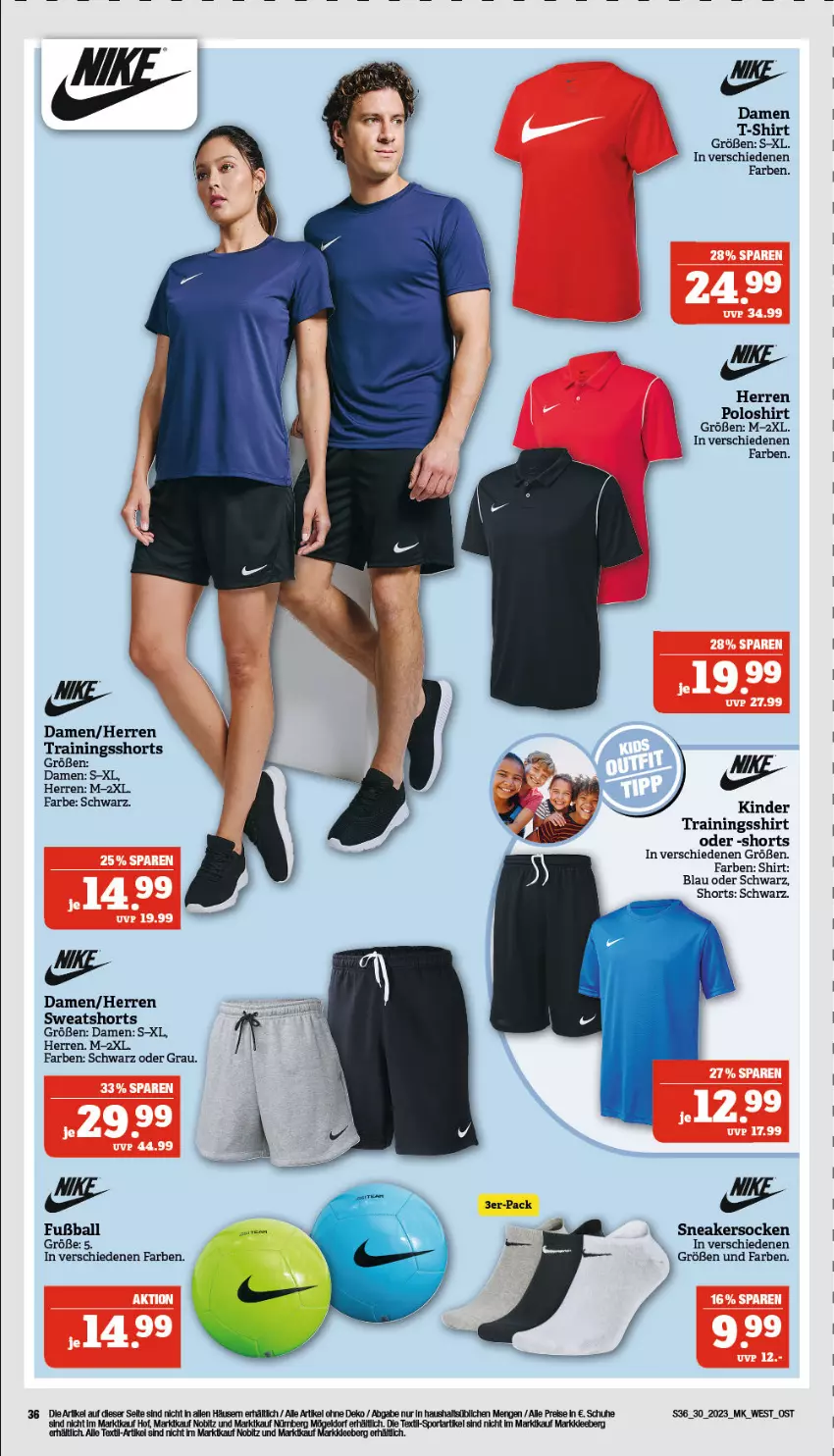 Aktueller Prospekt Marktkauf - Prospekt - von 23.07 bis 29.07.2023 - strona 36 - produkty: ball, eis, Fußball, Kinder, poloshirt, reis, schuhe, shirt, shorts, sneaker, sneakersocken, socken, Sport, sweatshorts, T-Shirt, Ti