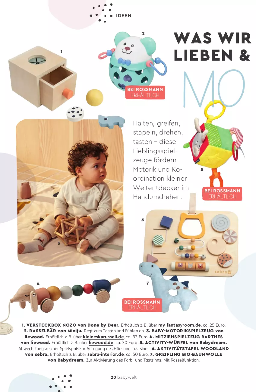 Aktueller Prospekt Rossmann - Prospekte - von 12.05 bis 06.07.2025 - strona 20 - produkty: babydream, Bau, baumwolle, bio, bio-baumwolle, decke, fanta, leine, reifen, spielzeug, Ti, wolle, würfel