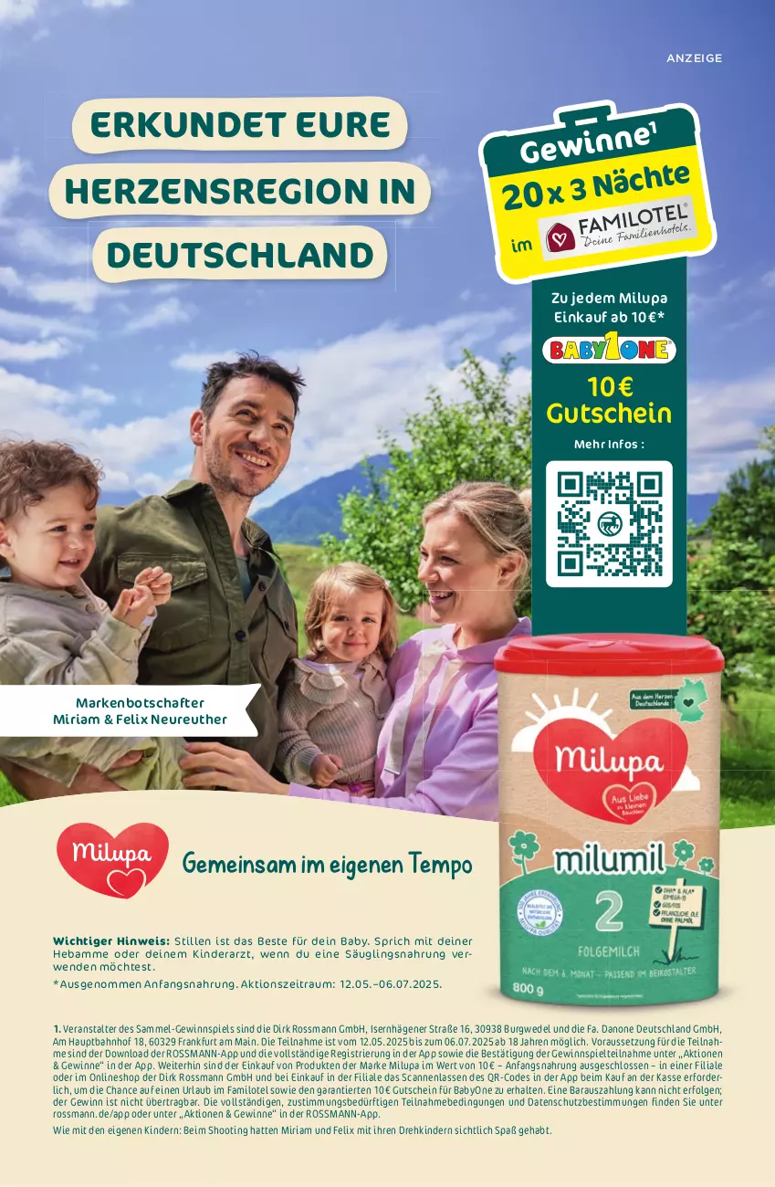 Aktueller Prospekt Rossmann - Prospekte - von 12.05 bis 06.07.2025 - strona 37 - produkty: danone, eis, felix, gewinnspiel, gutschein, Kinder, LG, milupa, Ria, rwe, Tempo, Ti, wedel, Yo