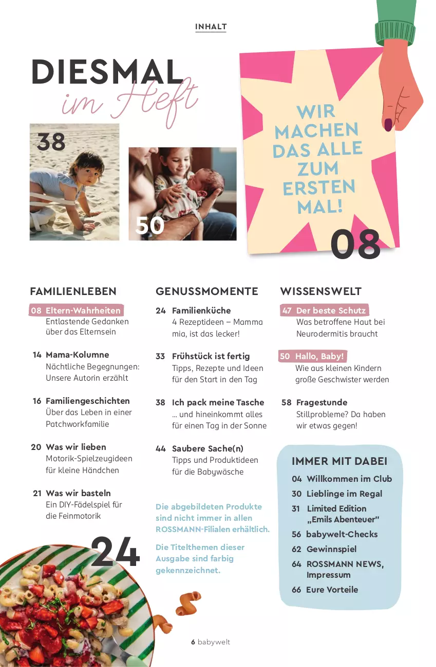 Aktueller Prospekt Rossmann - Prospekte - von 12.05 bis 06.07.2025 - strona 6 - produkty: auto, ente, erde, gewinnspiel, Kinder, küche, leine, mac, mam, nuss, Rauch, regal, rezept, rezepte, sac, spielzeug, Tasche, Ti