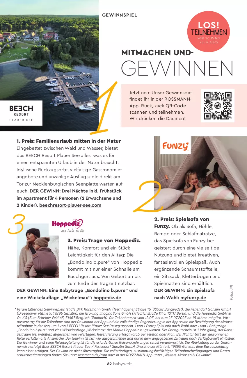 Aktueller Prospekt Rossmann - Prospekte - von 12.05 bis 06.07.2025 - strona 62 - produkty: angebot, angebote, auer, Bau, bett, eier, eis, fanta, gewinnspiel, gin, gutschein, Kinder, latte, LG, mac, matratze, natur, Rauch, reis, Rowi, sac, Sofa, telefon, Ti, wasser, wedel, WICK
