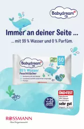 Gazetka promocyjna Rossmann - Prospekte - Gazetka - ważna od 06.07 do 06.07.2025 - strona 45 - produkty: babydream, feuchttücher, magazin, tücher, wasser
