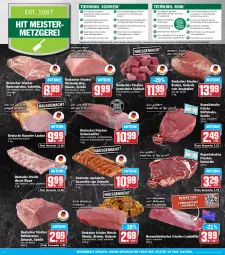 Gazetka promocyjna Hit - Wochenprospekt - Gazetka - ważna od 09.11 do 09.11.2024 - strona 4 - produkty: ananas, auer, Bau, Bauer, bio, braten, eis, ente, entrecôte, filet, filets, fleisch, Geflügel, gulasch, Hirschsteaks, hüftsteak, hüftsteaks, jungbullen, kasseler, Kette, kotelett, lachs, lamm, Lammfilets, Laufen, Mantel, medaillons, Meister, milch, monitor, natur, orange, pute, reis, Ria, rind, ring, Rückenbraten, sauce, schwein, schwein und rind, schweine, schweinefilet, schweinerücken, spareribs, Speck, Spezi, Sport, steak, steaks, Ti, Tiere, tisch, vom schwein und rind, wein, weine, Weste, Wild, ZTE