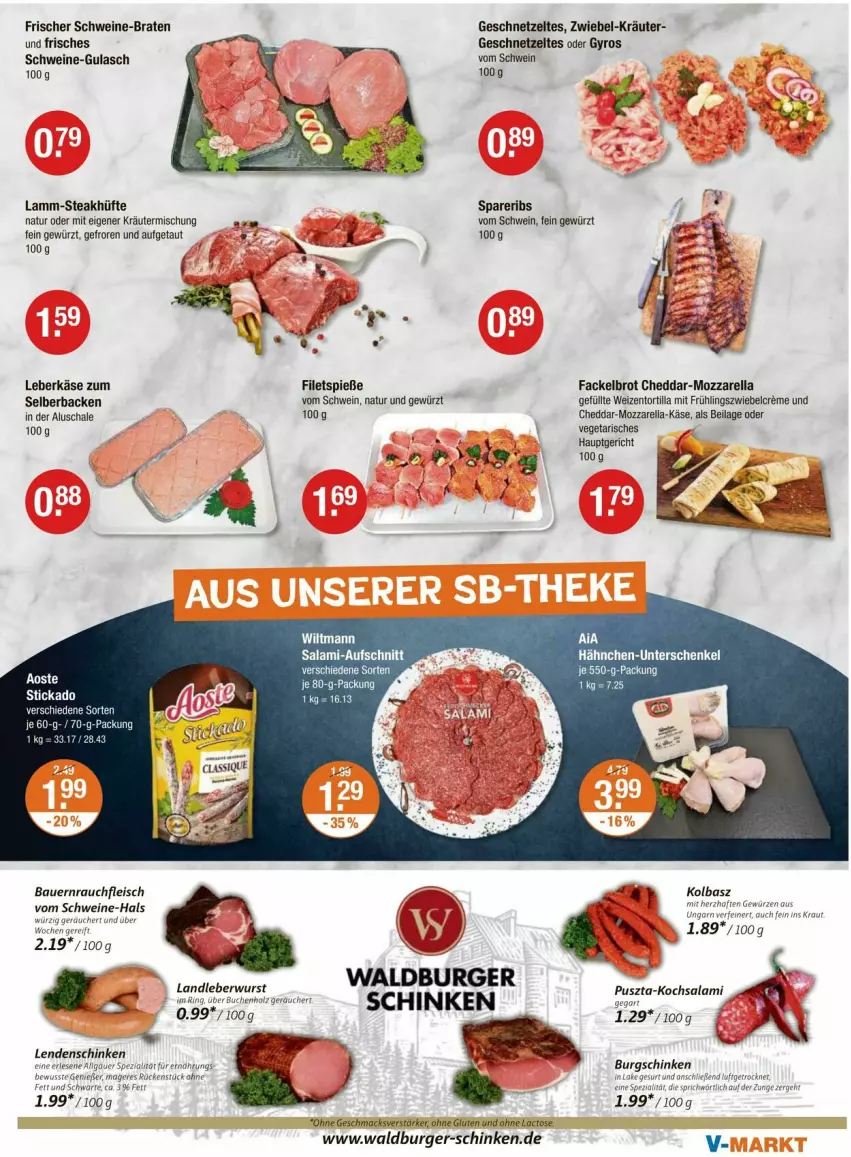 Aktueller Prospekt Vmarkt - Prospekte - von 18.09 bis 24.09.2025 - strona 7 - produkty: aoste stickado, auer, aufschnitt, Bau, Bauer, braten, brot, buch, burger, cheddar, eis, filet, filets, fleisch, geschnetzeltes, gewürz, gulasch, gyros, henkel, ilag, Käse, kräuter, Kräutermischung, lamm, landleberwurst, leberkäs, leberkäse, leberwurst, mac, mozzarella, natur, Rauch, rel, ring, salami, Schal, Schale, schenkel, schinken, schwein, schweine, spareribs, steak, steakhüfte, stickado, Ti, tortilla, Vegeta, wein, weine, wiltmann, wurst, Zelt, zwiebel