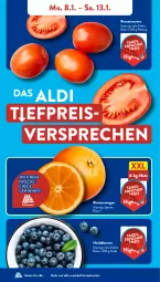 Gazetka promocyjna AldiSud - NÄCHSTE WOCHE - Gazetka - ważna od 13.01 do 13.01.2023 - strona 4 - produkty: aldi, beere, beeren, eis, heidelbeere, heidelbeeren, kracher, orange, orangen, reis, Romatomaten, Schal, Schale, Ti, tomate, tomaten