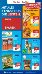 Gazetka promocyjna AldiSud - NÄCHSTE WOCHE - Gazetka - ważna od 13.01 do 13.01.2023 - strona 8 - produkty: aldi, apfel, auer, backofen, backwaren, Bau, Bauer, Bauernschinken, brötchen, dressing, eis, flasche, geback, knoblauch, nudel, nudeln, Ofen, pfanne, pfannen, reis, rezept, salat, salatdressing, schinken, Ti, tisch