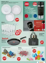 Gazetka promocyjna Vmarkt - Prospekte - Gazetka - ważna od 07.02 do 07.02.2024 - strona 17 - produkty: ball, beutel, bier, dessert, Dessertteller, elle, flasche, geschirr, herdarten, Luftballon, Luftschlangen, mikrowelle, pfanne, sekt, spülmaschinen, teller, Ti, travel mug