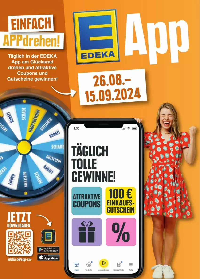 Aktueller Prospekt Edeka - Prospekte - von 31.08 bis 07.09.2024 - strona 34 - produkty: gutschein