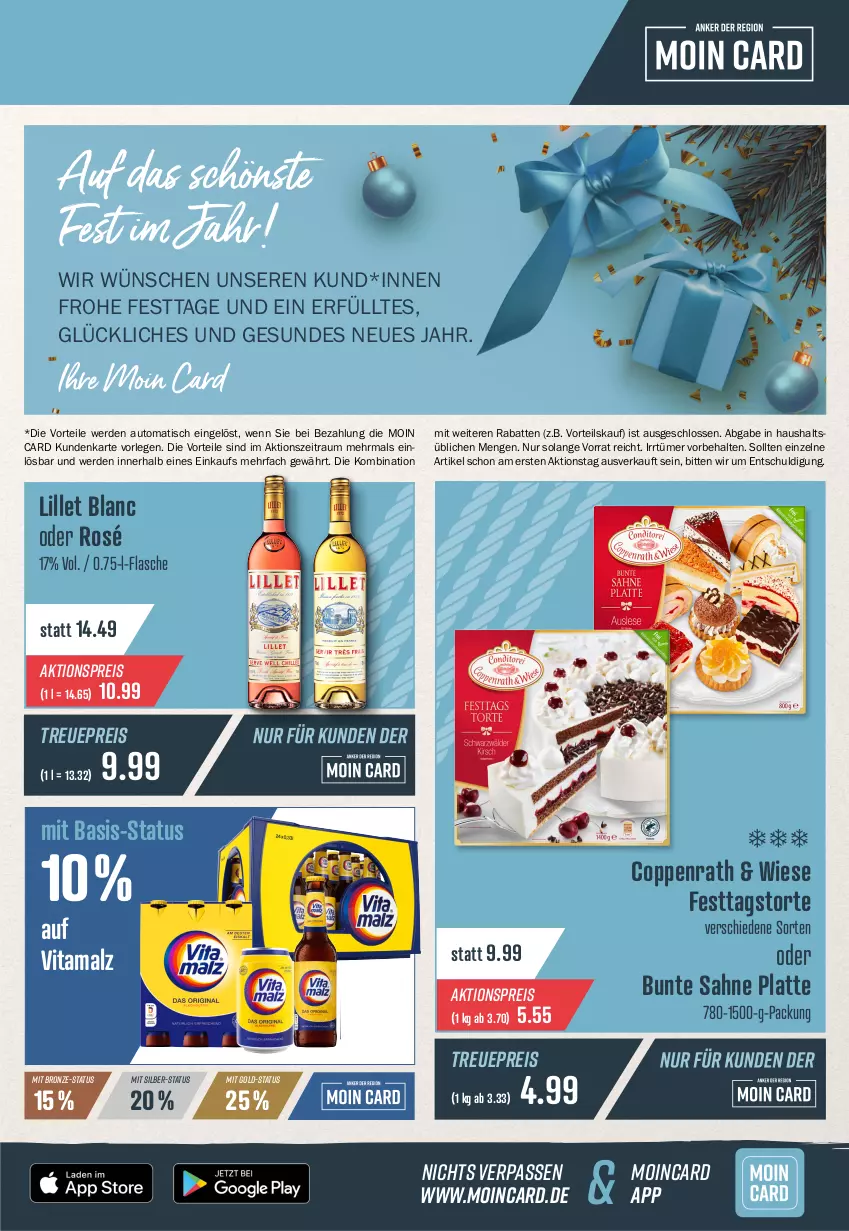 Aktueller Prospekt Combi - Prospekte - von 20.12 bis 24.12.2021 - strona 9 - produkty: aktionspreis, angebot, auto, coppenrath, eis, erde, flasche, latte, lillet, malz, reis, sahne, Ti, tisch, torte, vita, vitamalz