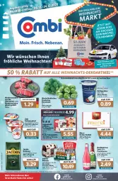 Gazetka promocyjna Combi - Prospekte - Gazetka - ważna od 24.12 do 24.12.2021 - strona 1 - produkty: Becher, beutel, coppenrath, ecco, eis, flasche, frucht, fruchtsecco, jacobs, jacobs krönung, joghur, joghurt, kerze, latte, LG, merci, pils, pilsener, reis, rind, rinder, Rinderroulade, rinderrouladen, rosen, Rosenkohl, rotkäppchen, rouladen, sahne, Sahnejoghurt, Schal, Schale, schlagsahne, sekt, steiner, Tchibo, Ti, torte, veltins, veltins pilsener, weihnachten, Weihnachts-Deko, zott