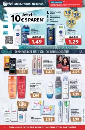 Gazetka promocyjna Combi - Prospekte - Gazetka - ważna od 24.12 do 24.12.2021 - strona 24 - produkty: angebot, angebote, auer, Bebe, brillance, Colorationen, coupon, coupons, creme, deo, deospray, dove, dusche, duschgel, eier, eis, elvital, flasche, haarspray, L´Oréal, nivea, oder schaumfestiger, pasta, pflegedusche, Reinigung, reinigungstücher, reis, roll-on, schaumfestiger, schwarzkop, schwarzkopf, sebamed, sensodyne, shampoo, shampoo oder spülung, spülung, Ti, tücher, vita, Wella, wellaflex, zahnpasta