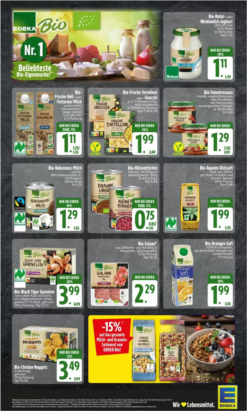 Aktueller Prospekt Edeka - Prospekte - von 07.09 bis 12.09.2026 - strona 2 - produkty: bio, deka, edeka bio, eis, fleisch, frucht, müsli, rind, rindfleisch, Schal, Schale, schwein, schweine, spitzenqualität, Ti, tomate, tomaten, torte, wein, weine