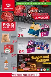 Gazetka promocyjna Selgros - Food - Gazetka - ważna od 18.09 do 18.09.2024 - strona 1 - produkty: beef, beutel, bourbon, bourbon whiskey, burger, eier, eierspätzle, flasche, heinz, jim beam, kentucky straight, ketchup, knoblauch, red bull, Ti, tomate, tomaten, tomaten ketchup, tuc, whiskey