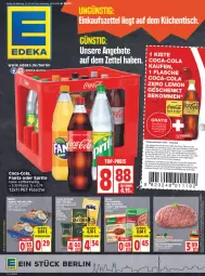 Gazetka promocyjna Edeka - Angebote der Woche - Gazetka - ważna od 26.03 do 26.03.2022 - strona 1 - produkty: beko, Brei, coca-cola, cola, eis, fanta, fanta oder, fanta oder sprite, flasche, gin, küche, Küchen, oder sprite, pet-flasche, reis, rwe, sprite, Ti, tisch, top-preis
