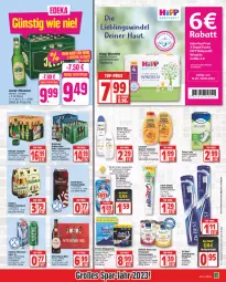 Gazetka promocyjna Edeka - Angebote der Woche - Gazetka - ważna od 13.05 do 13.05.2023 - strona 19 - produkty: alleinfuttermittel, arla, bier, bio, bügel, bürste, deka, deo, dove, eis, elle, ente, Finish, flasche, garnier, geschirr, gin, gsw, jever, jever pilsener, köstritzer, LG, natur, natura, pils, pilsener, pilsner, pilsner urquell, Rauch, reiniger, reis, Ria, Roller, rwe, shampoo, spülmaschinen, Sternburg, Ti, veltins, veltins pilsener, Wahre Schätze, zahnbürste, ZTE