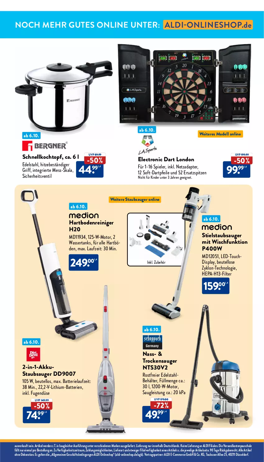 Aktueller Prospekt Aldi Nord - Von Montag - von 07.10 bis 12.10.2024 - strona 35 - produkty: adapter, akku, aldi, alle artikel ohne dekoration, batterie, batterien, Bau, Behälter, beutel, dekoration, dell, edelstahl, eier, eis, erde, Hartbodenreiniger, Kinder, Kochtopf, LG, Mode, ndk, reiniger, Schal, Schale, Schnellkochtopf, Spiele, staubsauger, Stielstaubsauger, Ti, topf, Trockensauger, wasser, wassertank