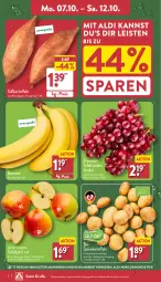 Gazetka promocyjna Aldi Nord - Von Montag - Gazetka - ważna od 12.10 do 12.10.2024 - strona 2 - produkty: aldi, angebot, banane, bananen, beutel, bio, eis, kartoffel, kartoffeln, reis, Schal, Schale, speisekartoffeln, Süßkartoffeln, tafeläpfel, tafeltrauben, Ti, trauben, trolli, ZTE