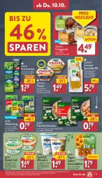 Gazetka promocyjna Aldi Nord - Von Montag - Gazetka - ważna od 12.10 do 12.10.2024 - strona 29 - produkty: Alpenhain, alpro, aufstrich, Becher, braten, bresso, brot, brotaufstrich, butter, eis, Falafel, feinschmecker, fertiggericht, gewürz, gin, knorr, kräuter, kräuterbutter, mandel, meggle, natur, obazda, reis, salat, salatkrönung, sauce, Schal, Schale, schnitzel, Skyr, soja, Spezi, Ti, tiefpreis, ZTE